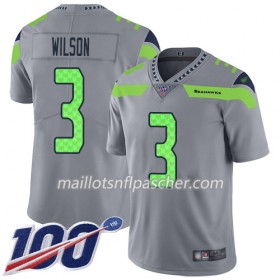 Maillot Seattle Seahawks Russell Wilson 3 Nike Gris 100th - Homme